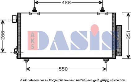 AKS Dasis 212046N - Конденсатор кондиционера autosila-amz.com