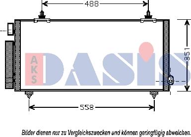 AKS Dasis 212069N - Конденсатор кондиционера autosila-amz.com