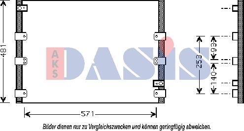 AKS Dasis 212019N - Конденсатор кондиционера autosila-amz.com