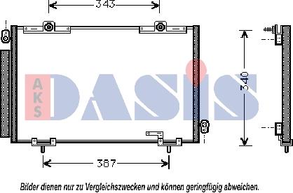 AKS Dasis 212015N - Конденсатор кондиционера autosila-amz.com