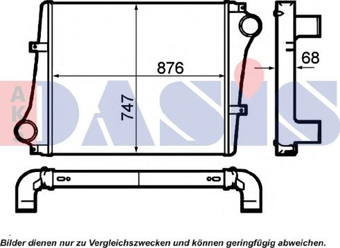 AKS Dasis 287008N - Интеркулер, теплообменник турбины autosila-amz.com