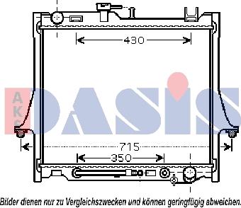 AKS Dasis 230004N - Радиатор, охлаждение двигателя autosila-amz.com