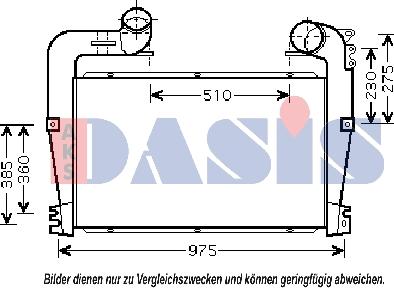 AKS Dasis 277004N - Интеркулер, теплообменник турбины autosila-amz.com