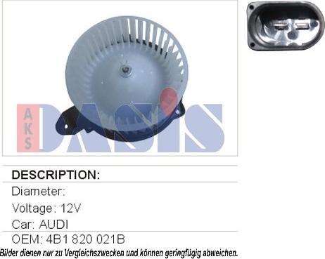 AKS Dasis 740166N - Вентилятор салона autosila-amz.com