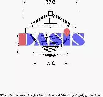 AKS Dasis 750953N - Термостат охлаждающей жидкости / корпус autosila-amz.com