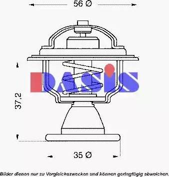 AKS Dasis 750443N - Термостат охлаждающей жидкости / корпус autosila-amz.com