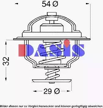 AKS Dasis 750432N - Термостат охлаждающей жидкости / корпус autosila-amz.com