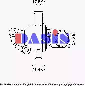 AKS Dasis 750892N - Термостат охлаждающей жидкости / корпус autosila-amz.com