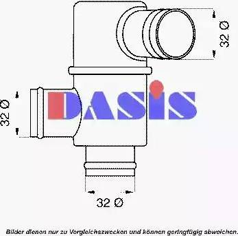 AKS Dasis 750769N - Термостат охлаждающей жидкости / корпус autosila-amz.com