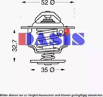 AKS Dasis 751946N - Термостат охлаждающей жидкости / корпус autosila-amz.com