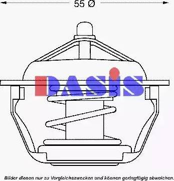 AKS Dasis 751966N - Термостат охлаждающей жидкости / корпус autosila-amz.com