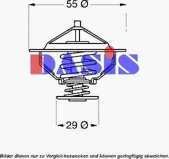 AKS Dasis 751961N - Термостат охлаждающей жидкости / корпус autosila-amz.com