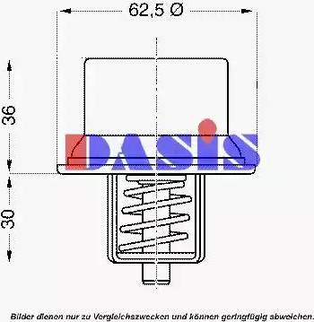AKS Dasis 751987N - Термостат охлаждающей жидкости / корпус autosila-amz.com