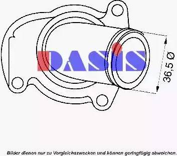 AKS Dasis 751843N - Термостат охлаждающей жидкости / корпус autosila-amz.com