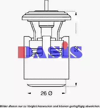 AKS Dasis 751818N - Термостат охлаждающей жидкости / корпус autosila-amz.com