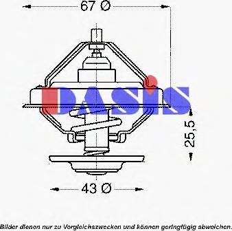 AKS Dasis 751873N - Термостат охлаждающей жидкости / корпус autosila-amz.com