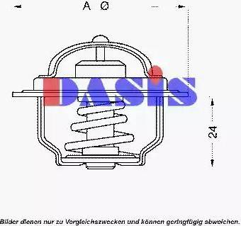 AKS Dasis 751765N - Термостат охлаждающей жидкости / корпус autosila-amz.com