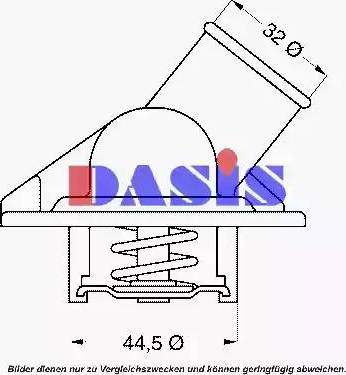 AKS Dasis 751779N - Термостат охлаждающей жидкости / корпус autosila-amz.com