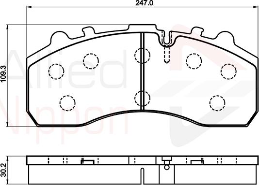 ALLIED NIPPON ACV042HD - Тормозные колодки, дисковые, комплект autosila-amz.com