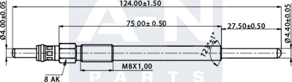 A-N PARTS A-N127012 - Свечи накаливания A-N PARTS AN127012 (1447128) MINI One D 09- autosila-amz.com