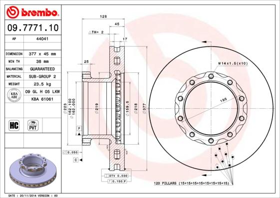 AP 44041 - Тормозной диск autosila-amz.com