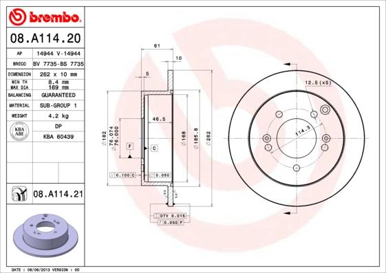 AP 14944 - Тормозной диск autosila-amz.com