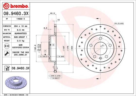 AP 14933 X - Тормозной диск autosila-amz.com