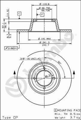 AP 14424 - Тормозной диск autosila-amz.com