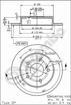 AP 14470 - Тормозной диск autosila-amz.com