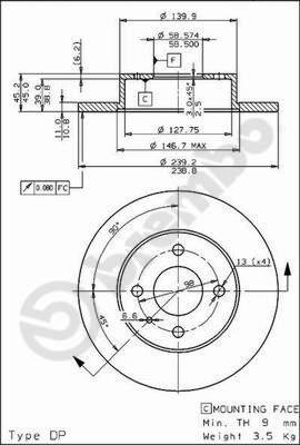 AP 14064 - Тормозной диск autosila-amz.com