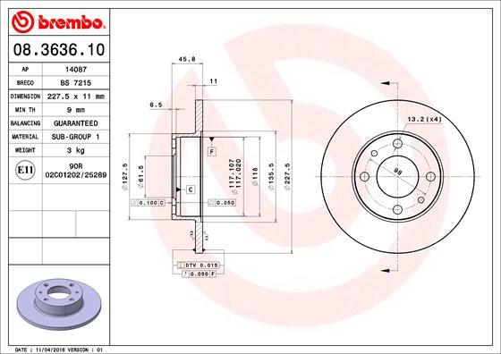 AP 14087 - Тормозной диск autosila-amz.com