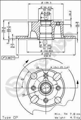 AP 14034 - Тормозной диск autosila-amz.com