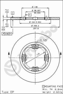 AP 14033 - Тормозной диск autosila-amz.com