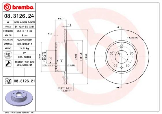 AP 14079 V - Тормозной диск autosila-amz.com