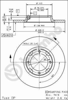 AP 14109 - Тормозной диск autosila-amz.com