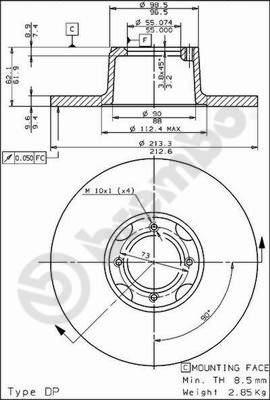 AP 14106 - Тормозной диск autosila-amz.com