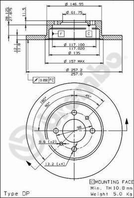 AP 14107 - Тормозной диск autosila-amz.com