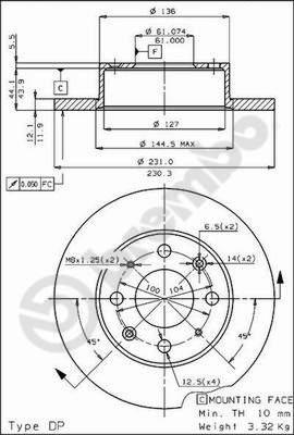 AP 14111 - Тормозной диск autosila-amz.com