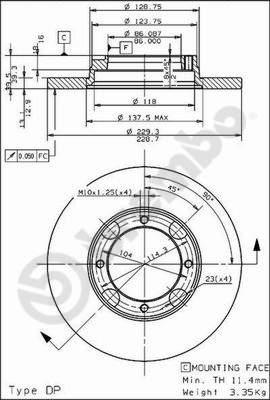 AP 14131 - Тормозной диск autosila-amz.com