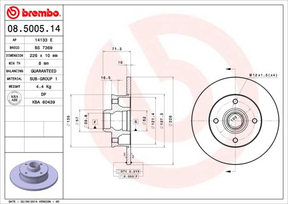 AP 14133 E - Тормозной диск autosila-amz.com