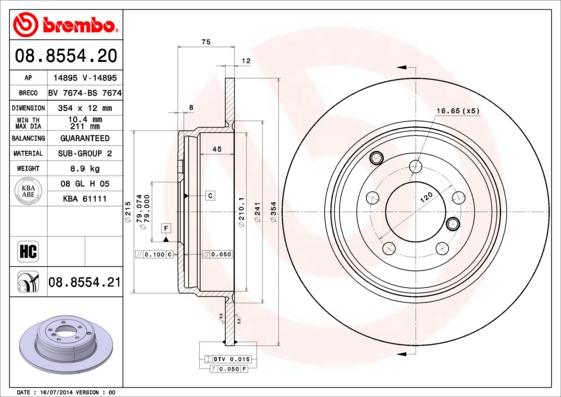AP 14895 - Тормозной диск autosila-amz.com