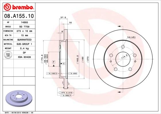 AP 14893 - Тормозной диск autosila-amz.com