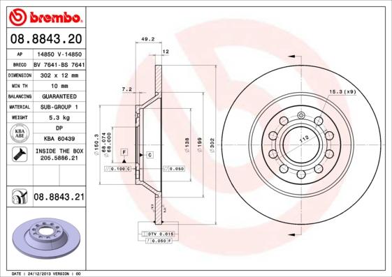 AP 14850 V - Тормозной диск autosila-amz.com