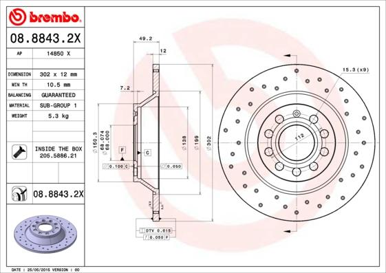 AP 14850 X - Тормозной диск autosila-amz.com