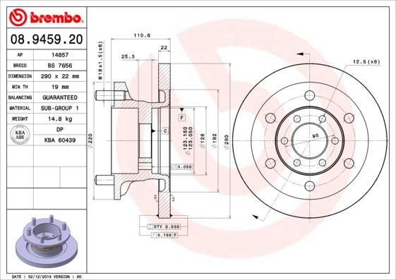 AP 14857 - Тормозной диск autosila-amz.com