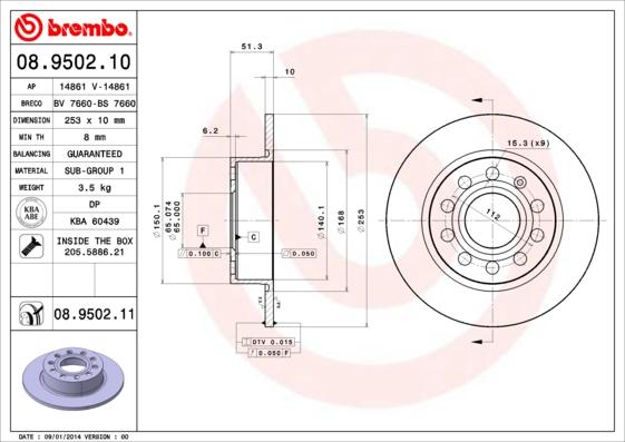 AP 14861 V - Тормозной диск autosila-amz.com