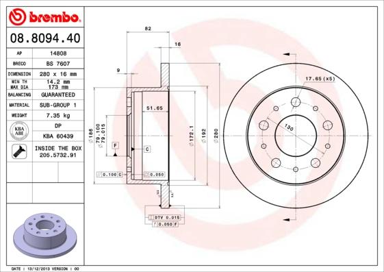 AP 14808 - Тормозной диск autosila-amz.com