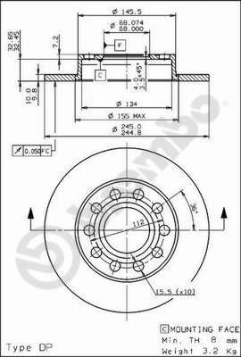 AP 14839 V - Тормозной диск autosila-amz.com