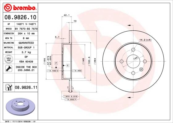 AP 14871 - Тормозной диск autosila-amz.com