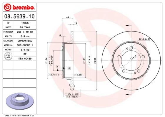 AP 14395 - Тормозной диск autosila-amz.com